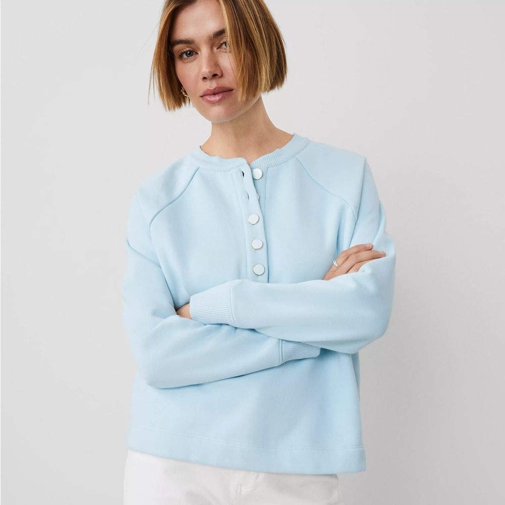 NWT Ann Taylor Henley Sweatshirt